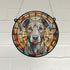 Greyhound Grey Stained Glass Effect Suncatcher